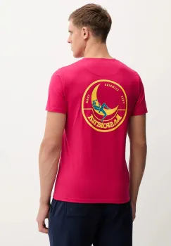 LA Sportiva tricou din bumbac Climbing on the Moon culoarea roz, cu imprimeu, ZACT157 imagine