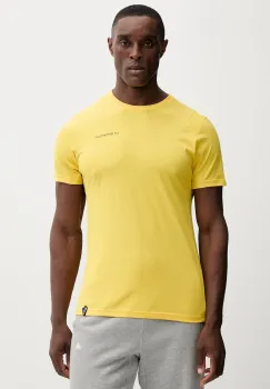 LA Sportiva tricou din bumbac Dawn Wall culoarea galben, cu imprimeu, ZACT201 imagine