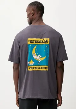 LA Sportiva tricou din bumbac Moon Climb culoarea gri, cu imprimeu, ZACT193 imagine