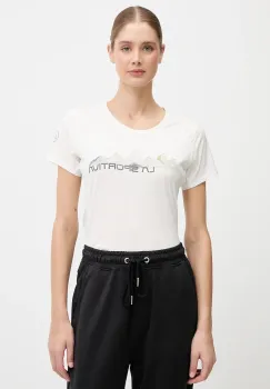 LA Sportiva tricou din bumbac Peaks culoarea bej, ZACT082 imagine