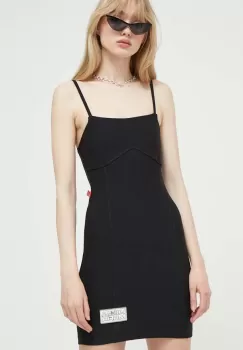 LaBellaMafia rochie culoarea negru, mini, mulata imagine