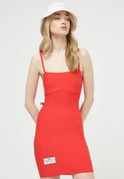 LaBellaMafia rochie culoarea rosu, mini, mulata imagine