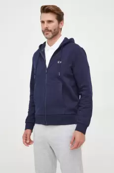 Lacoste bluza barbati, culoarea albastru marin, neted imagine