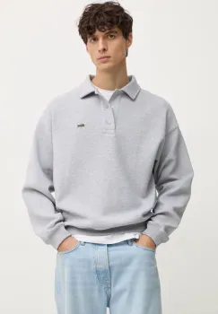 Lacoste bluza barbati, culoarea gri, neted, SH2821 imagine