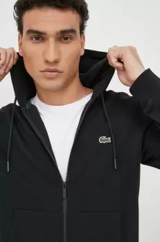 Lacoste bluza barbati, culoarea negru, neted imagine