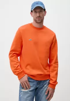 Lacoste bluza barbati, culoarea portocaliu, neted imagine