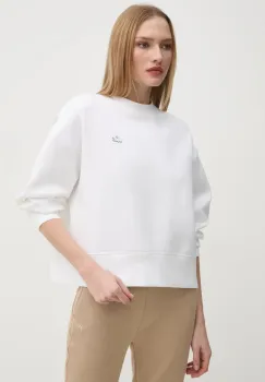 Lacoste bluza femei, culoarea alb, neted, SF5614 imagine