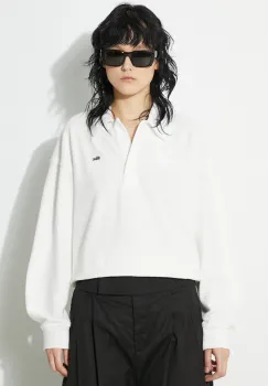 Lacoste bluza femei, culoarea alb, neted, SF9449 imagine