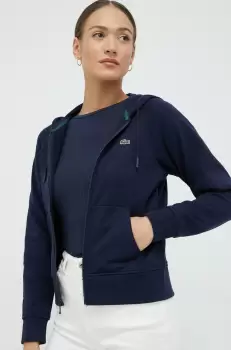 Lacoste bluza femei, culoarea albastru marin, neted imagine