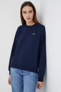 Lacoste bluza femei, culoarea albastru marin, neted imagine