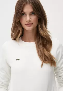 Lacoste bluza femei, culoarea bej, neted imagine