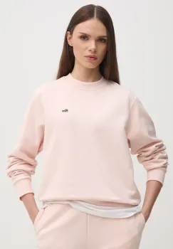 Lacoste bluza femei, culoarea roz, neted imagine
