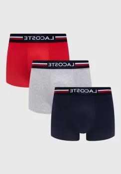 Lacoste boxeri 3-pack barbati, culoarea gri imagine