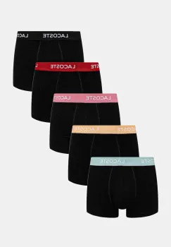 Lacoste boxeri 5-pack barbati, culoarea negru, 5H1292 imagine