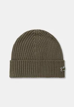 Lacoste caciula de lana culoarea negru, de lana, din tesatura unia, RB0001 imagine