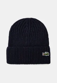 Lacoste caciula de lana culoarea negru, de lana, RB0001 imagine