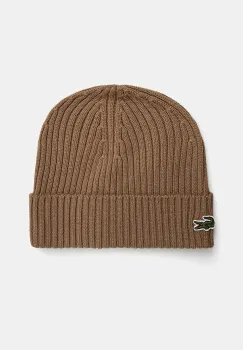 Lacoste caciula de lana culoarea verde, de lana, din tesatura uni, RB0001 imagine