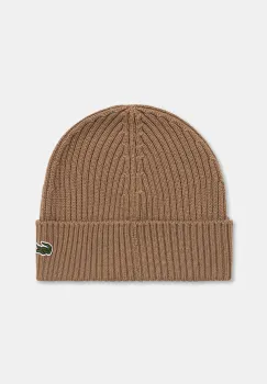 Lacoste caciula de lana culoarea verde, de lana, din tesatura unia, RB0001 imagine