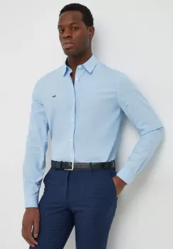 Lacoste camasa din bumbac barbati, cu guler clasic, slim imagine