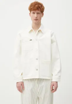Lacoste camasa din denim culoarea bej, cu guler clasic, regular, CH9222 imagine