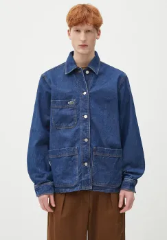 Lacoste camasa din denim culoarea bleumarin, cu guler clasic, regular, CH9222 imagine