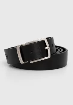 Lacoste curea din piele cu catarame detasabile culoarea negru imagine