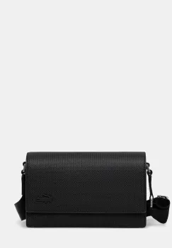 Lacoste geanta de piele culoarea negru, NU4118CE imagine