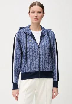 Lacoste hanorac cu fermoar si gluga pentru femei cu bumbac imagine