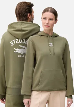 Lacoste hanorac cu gluga din bumbac imagine