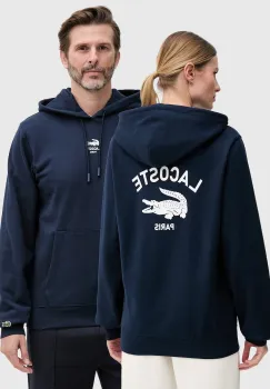 Lacoste hanorac cu gluga din bumbac imagine