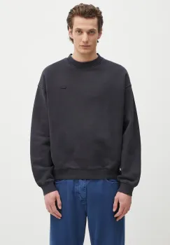 Lacoste hanorac de bumbac culoarea albastru marin, neted imagine