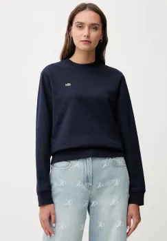 Lacoste hanorac de bumbac culoarea albastru marin, neted, SF5270 imagine