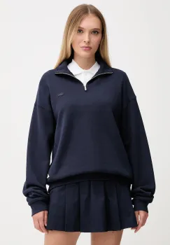 Lacoste hanorac de bumbac culoarea albastru marin, neted, SH7759 imagine