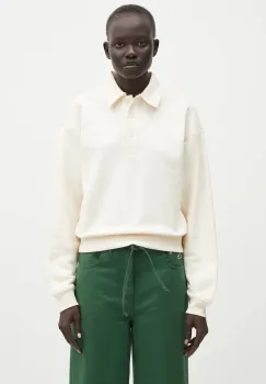 Lacoste hanorac de bumbac culoarea bej, uni, SF0351 imagine