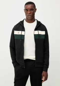 Lacoste hanorac de bumbac culoarea negru, cu gluga, modelator, SH5913 imagine