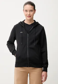 Lacoste hanorac de bumbac culoarea negru, cu gluga, uni, SF5256 imagine