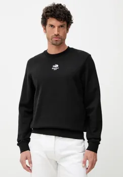 Lacoste hanorac de bumbac culoarea negru, cu imprimeu, SH2736 imagine