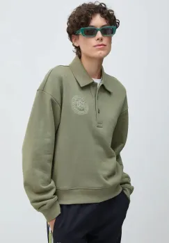 Lacoste hanorac de bumbac femei, culoarea verde, neted, SF2641 imagine