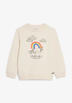 Lacoste hanorac de bumbac pentru copii culoarea bej, cu imprimeu, SJ8452 imagine