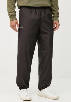 Lacoste pantaloni de trening culoarea maro, uni, XH8909 imagine
