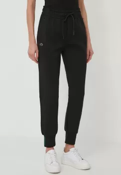 Lacoste pantaloni de trening culoarea negru, neted imagine