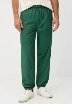 Lacoste pantaloni de trening culoarea verde, uni, XH8909 imagine