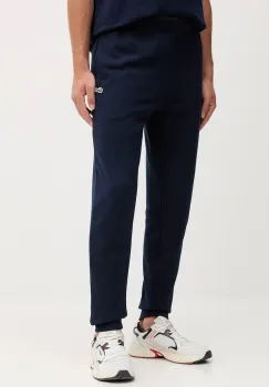 Lacoste pantaloni de trening din bumbac culoarea bleumarin, uni, XH9833 imagine