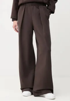 Lacoste pantaloni de trening din bumbac culoarea maro, uni, XF5248 imagine