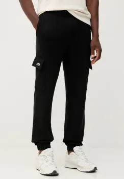 Lacoste pantaloni de trening din bumbac culoarea negru, neted, XH9710 imagine