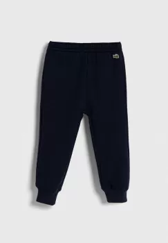 Lacoste pantaloni de trening pentru copii culoarea albastru marin, melanj imagine