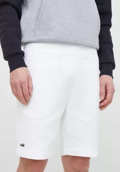 Lacoste pantaloni scurti barbati, culoarea alb imagine