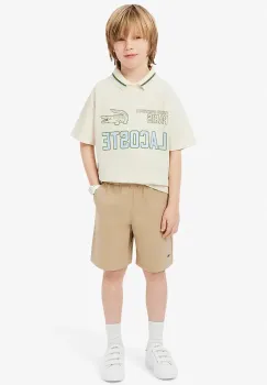 Lacoste pantaloni scurti copii culoarea bej, FJ5242 imagine