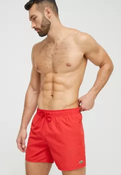 Lacoste pantaloni scurti de baie culoarea rosu imagine