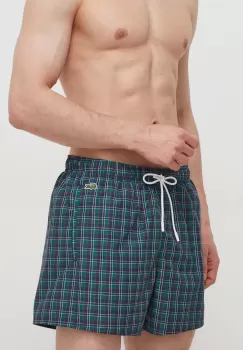 Lacoste pantaloni scurti de baie culoarea verde imagine